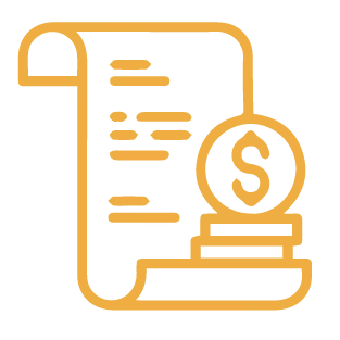 Financial document with dollar coin, representing invoice or financial statement